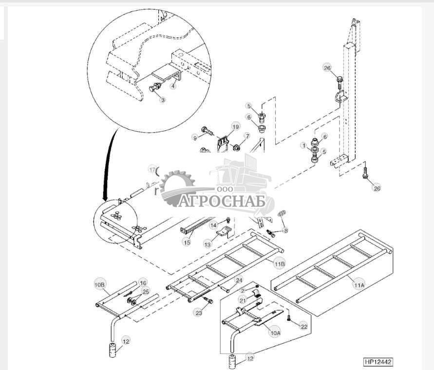 Задняя площадка и лестница 